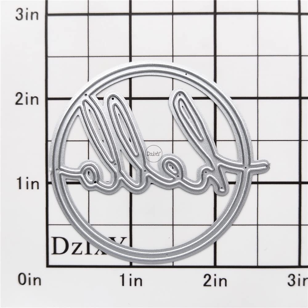 DzIxY HELLO Words Metal Cutting Dies for Card Making Embossing